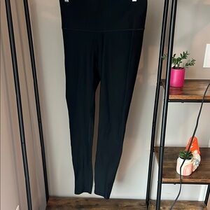 lululemon athletica Black Leggings with print/pattern